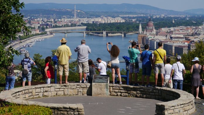 Tourists in Hungary