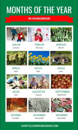 Free Hungarian lesson online: The months of the year | How to learn