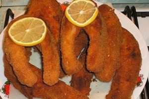 rántotthal - fried fish in Hungarian